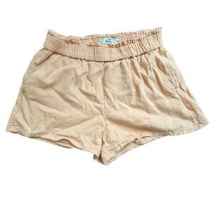 Hollister Casual Linen Shorts with Pockets - Size Medium, Peach